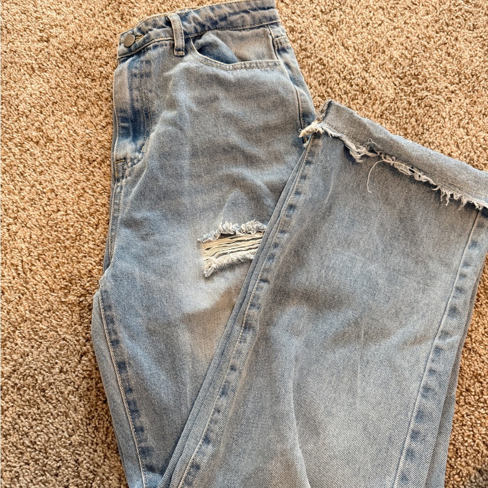 SHEIN Light Blue Denim Jeans